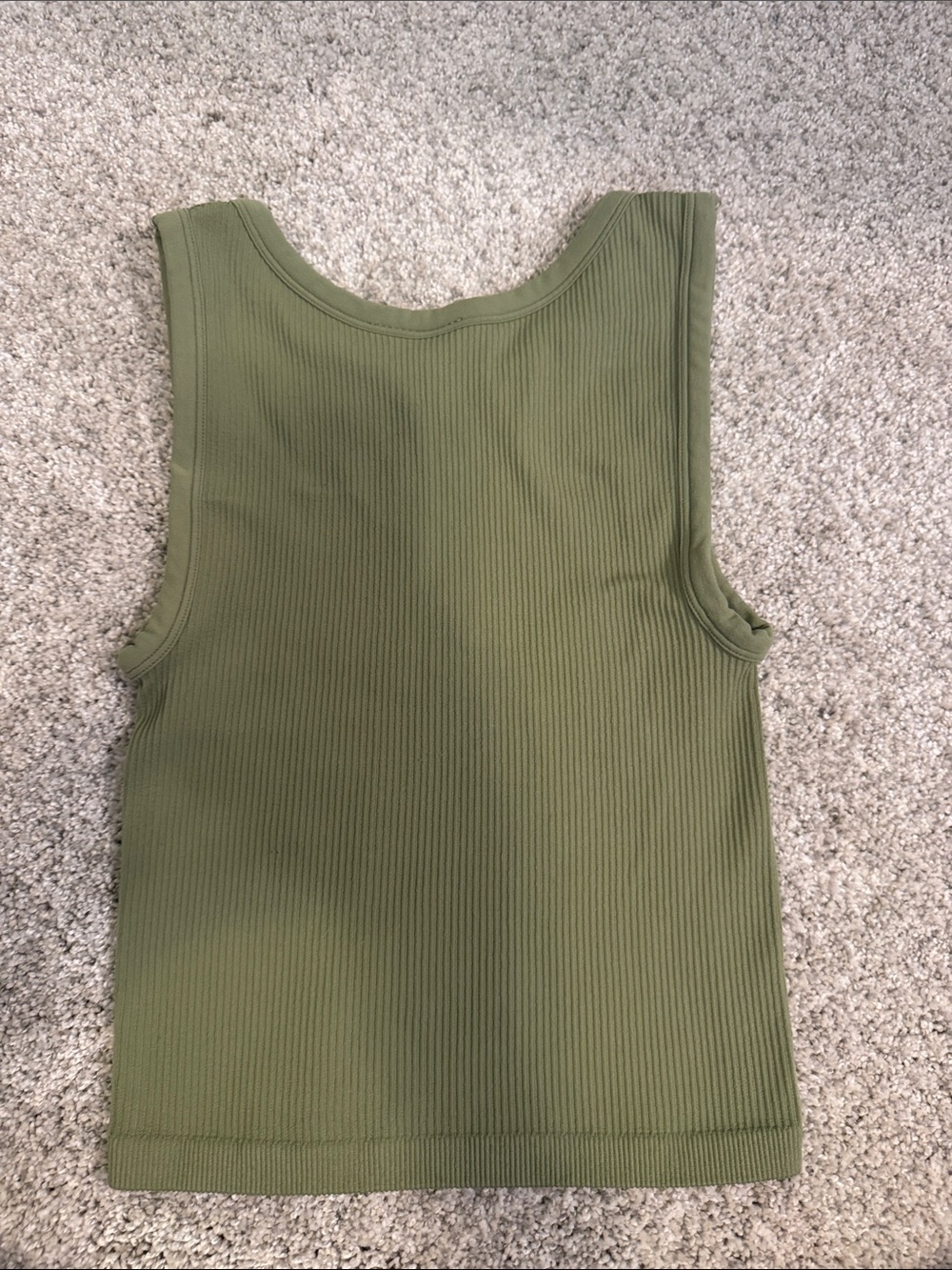 Sunday Best Olive Ribbed Tank Top - Picture 3 of 3
